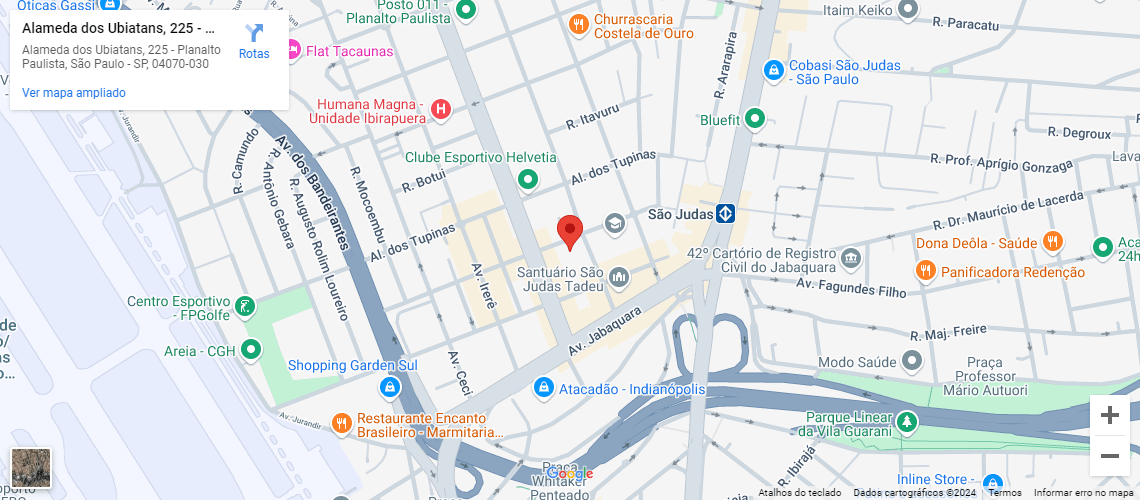 Mapa de localização do Reserva Ubiatans, perto do metrô São Judas, a 550 metros (8 min. a pé)